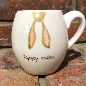 round Rae Dunn Happy Easter bunny mug | NWOT